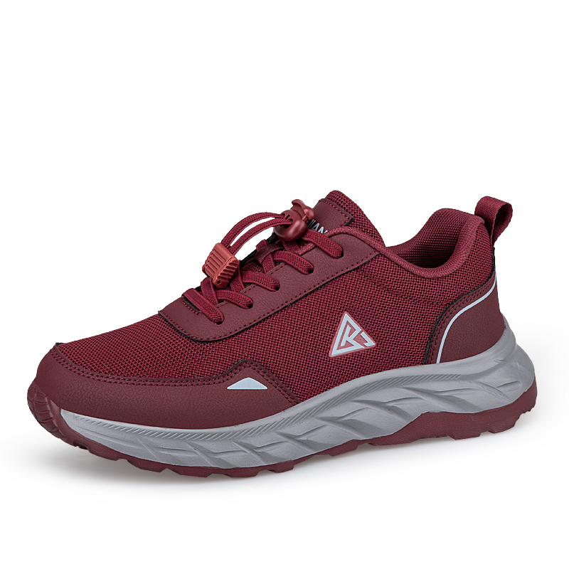 KANGLEJIAN Slip Resistant, Abrasion Resistant, Breathable Low top Casual Shoes Women’s Maroon