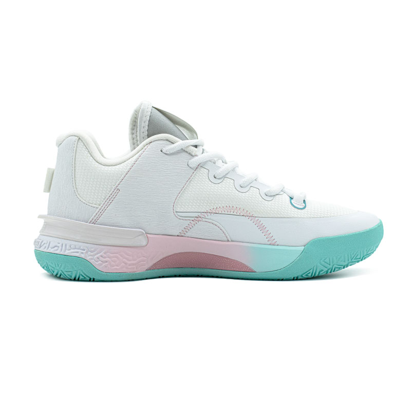 PEAK Cushioning Abrasion Resistant Low top Basketball Shoes Men’s White Blue