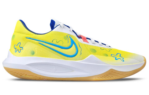 Nike Precision 6 Abrasion Resistant Low top Basketball Shoes Men’s Pink Yellow
