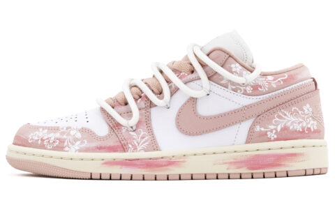 Jordan Air Jordan 1 Abrasion Resistant Abrasion Resistant Low top Vintage Basketball Shoes Women’s Pink White