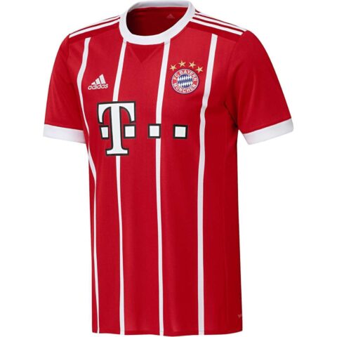 Adidas Soccer Jersey Bayern Munich Black 17 18 Home Fan Version Men's Red
