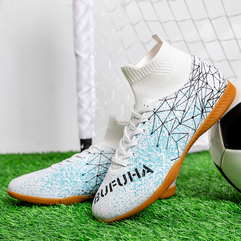 BIANSULONG Soccer Shoes Unisex High Top White