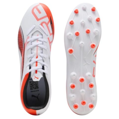PUMA Ultra 5 Play Abrasion Resistant Soccer Shoes Men’s White Red