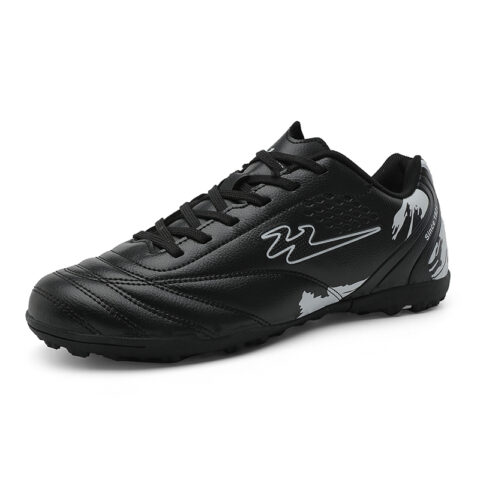 Binary TF Turf Synthetic Leather Soccer Shoes Unisex Black