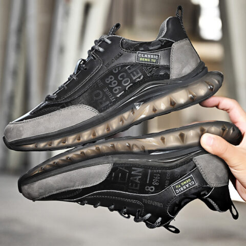 XIMO BULL Cow Leather Cushioning Low top Slip Resistant Casual Running Shoes Men’s