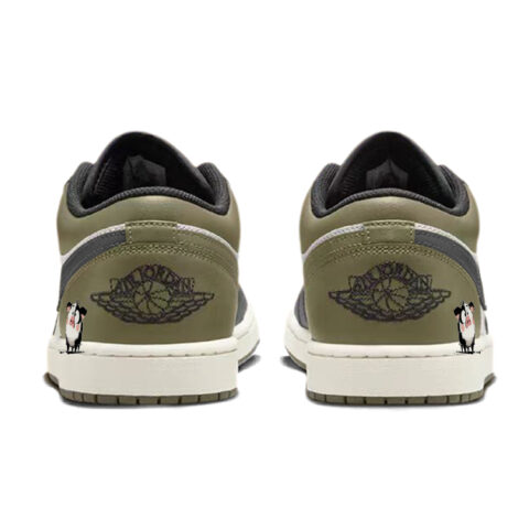Jordan Air Jordan 1 Vintage Basketball Shoes Unisex Low Top White/Green