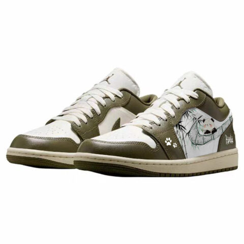 Jordan Air Jordan 1 Vintage Basketball Shoes Unisex Low Top White/Green