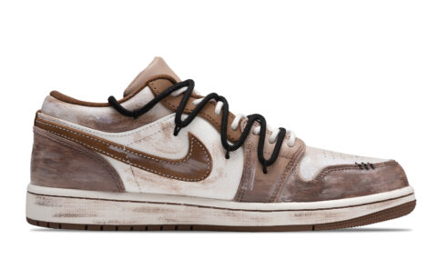 Jordan Air Jordan 1 Cushioning Slip Resistant Abrasion Resistant Low top Skateboard Shoes Men’s Brown