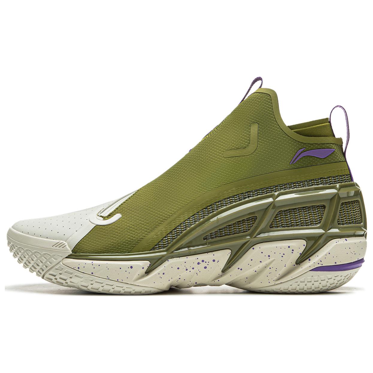 Li Ning BadFive 4.5 Slip Resistant, Abrasion Resistant, Anti Rollover Mid top Basketball Shoes Men’s Green