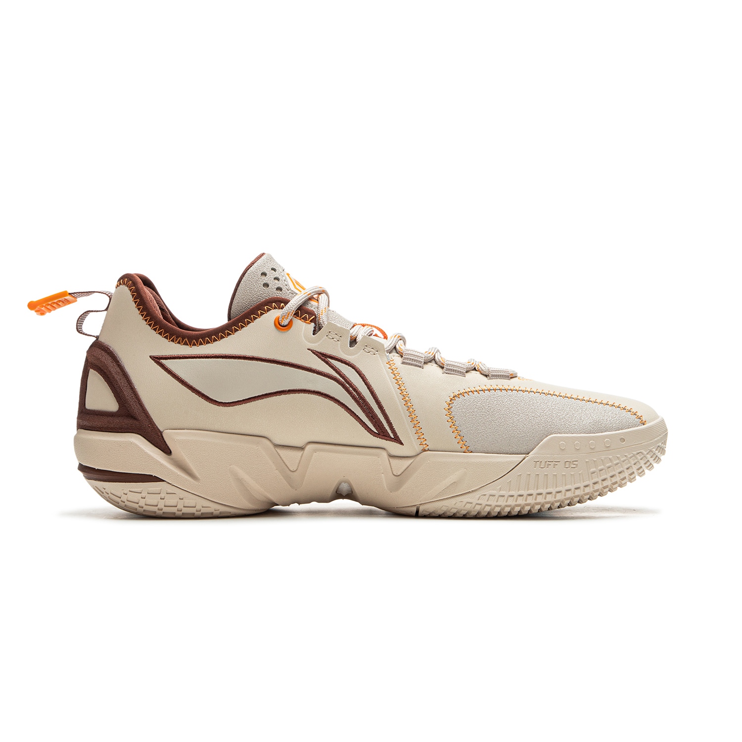 Li Ning BadFive 4.5 Cushioning Slip Resistant Abrasion Resistant Low top Basketball Shoes Men’s Beige Coffee