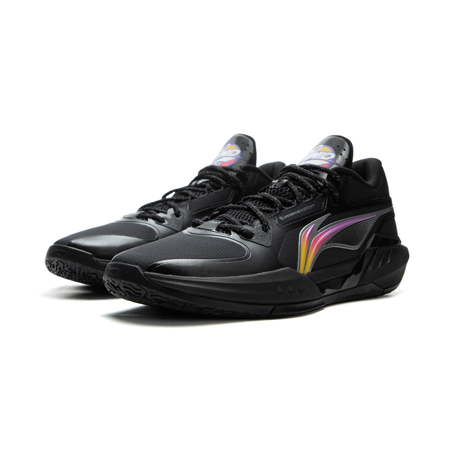 Li Ning Light Speed 3mid Basketball Shoes Men’s Mid Top Black Purple