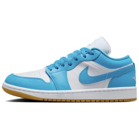Jordan 1 Low White Gum Light Brown Dark Powder Blue Women’s