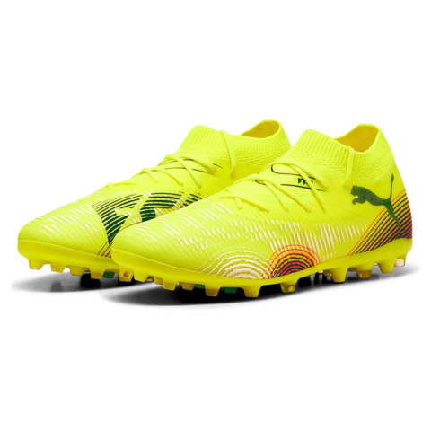 PUMA FUTURE 8 MATCH Abrasion Resistant Soccer Shoes Unisex Yellow