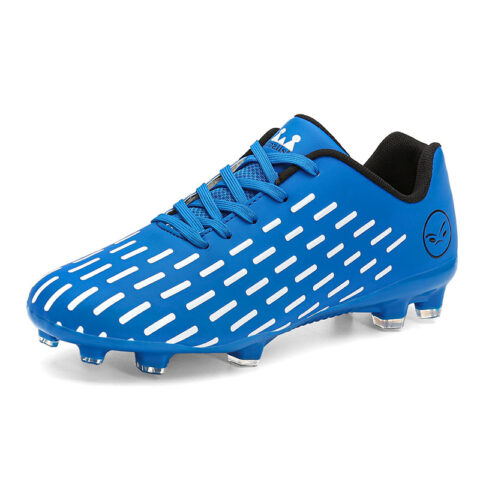 BIANSULONG FG Firm Ground Artificial Turf Abrasion Resistant Coverage Impact Resistant Soccer Shoes Unisex Blue