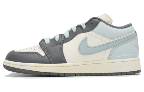 Jordan Air Jordan 1 Low top Vintage Basketball Shoes Unisex Sky Blue
