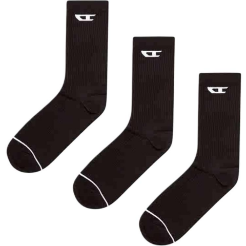 DIESEL Crew Socks Unisex 3 Pack Black