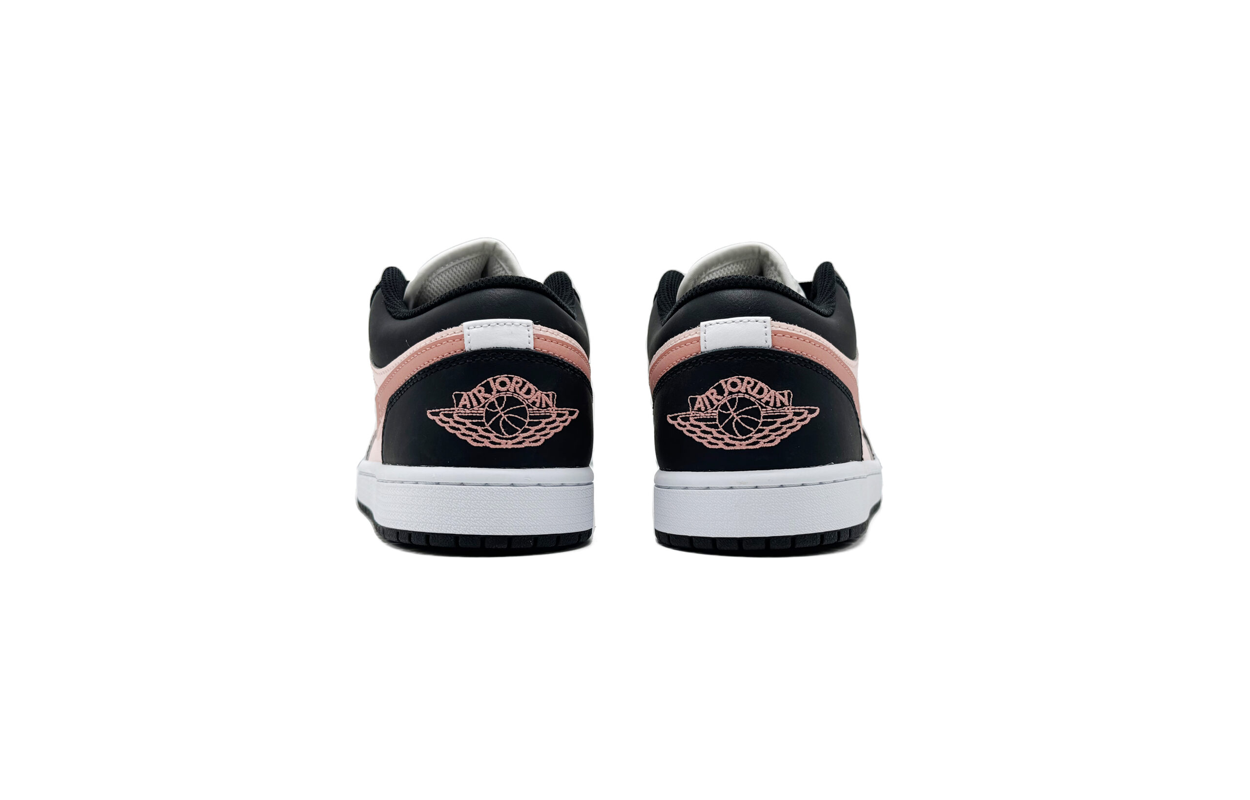 Jordan Air Jordan 1 Abrasion Resistant Low top Vintage Basketball Shoes Unisex Black Pink
