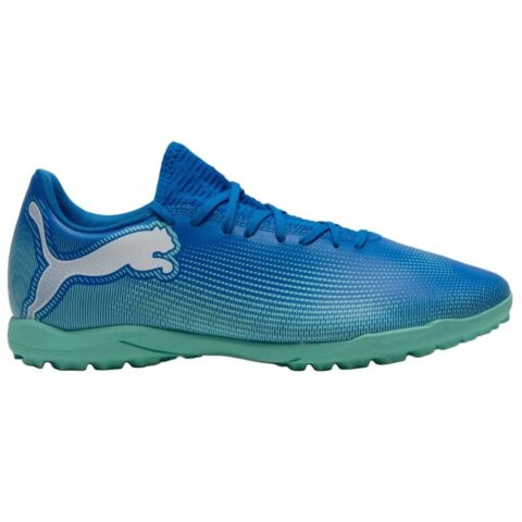 PUMA FUTURE 7 PLAY TT Turf Artificial Turf Abrasion Resistant Soccer Shoes Men’s Blue Green