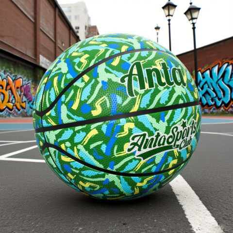 Anta China Mainland Version Rubber Basketball Green Size 7 Ball Size 5 Ball Training Competition Unisex