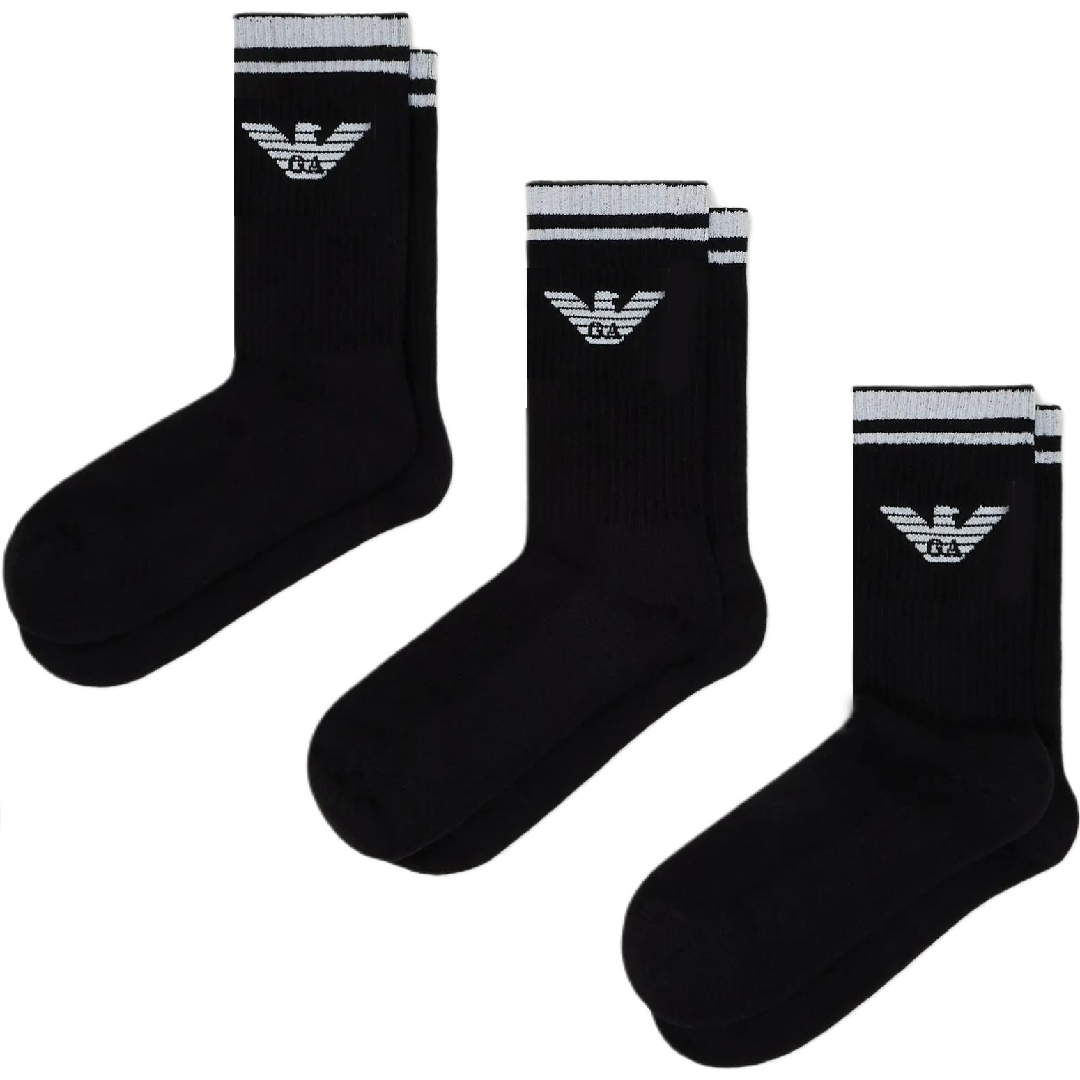 EMPORIO ARMANI FW25 Crew Socks Men’s 3 Pack
