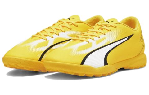 PUMA Ultra Play TT Turf Artificial Turf Soccer Shoes Men’s Yellow White Black