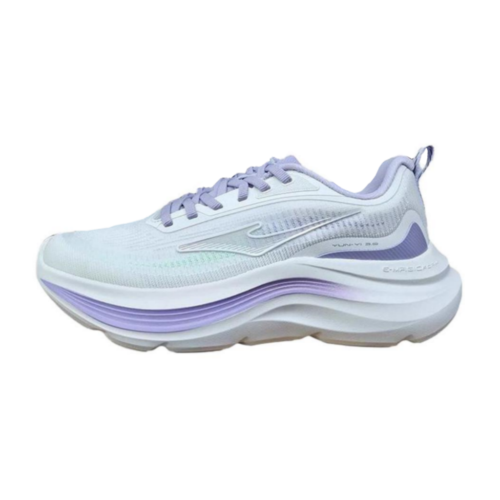 Erke Cushioning Breathable Low top Sprint Running Shoes Women’s Microcrystal White Galactic Purple