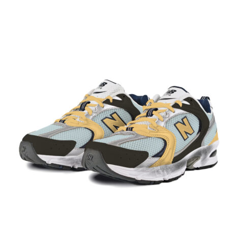 New Balance NB 530 Mesh, Textile, Artificial Leather Abrasion Resistant Low top Running Shoes Unisex Blue Yellow