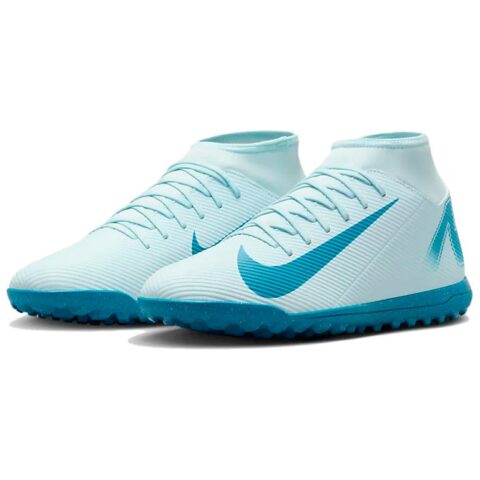 Nike Mercurial Superfly 10 Artificial Turf Slip Resistant Abrasion Resistant Soccer Shoes Men’s Blue