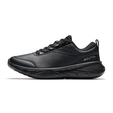 Anta Textile, Synthetic Leather Cushioning, Wear Resistant Low top Training Shoes Women’s Basic Black