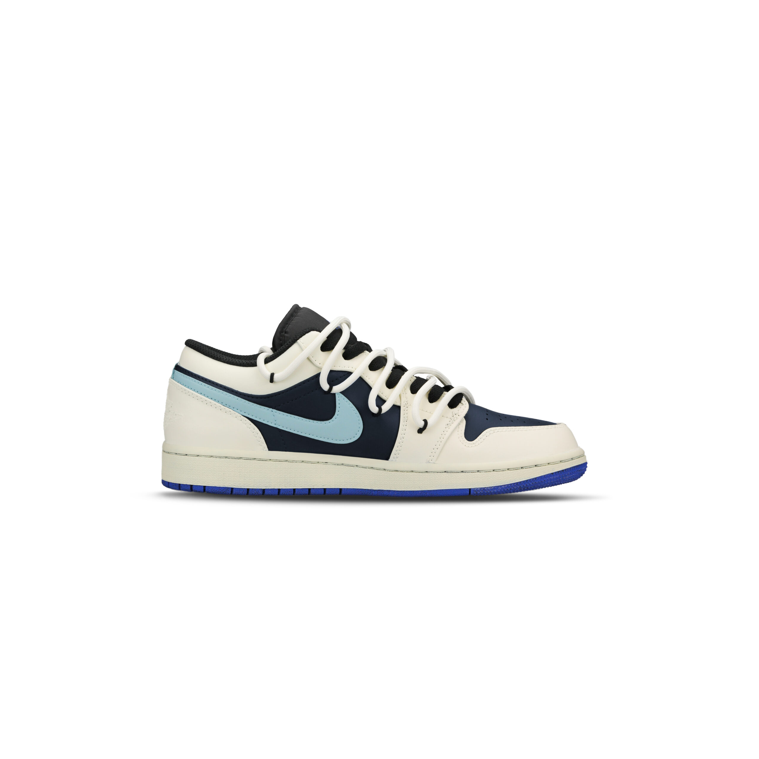 Jordan Air Jordan 1 Leather Low top Vintage Basketball Shoes Men’s Beige Blue