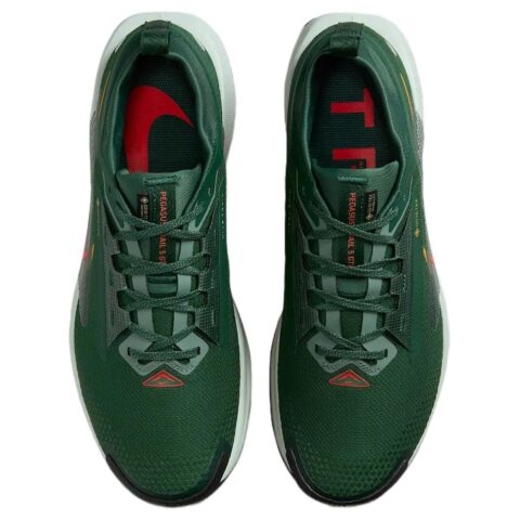 Nike React Pegasus Trail 5 Gore Tex Fir Clay Green Desert Ochre Bright Crimson