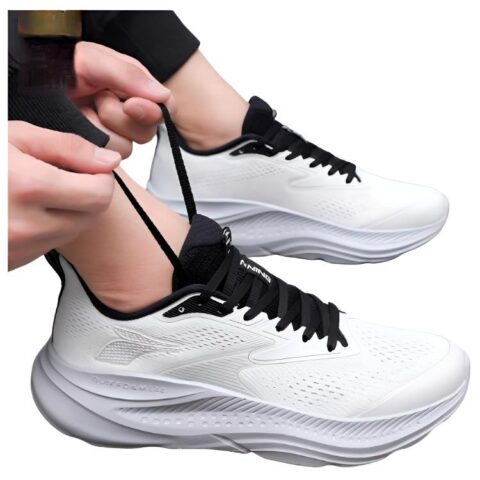 361° Star Leap Breathable And Lightweight Low top Casual Running Shoes Men’s Antarctic Gray Obsidian Black