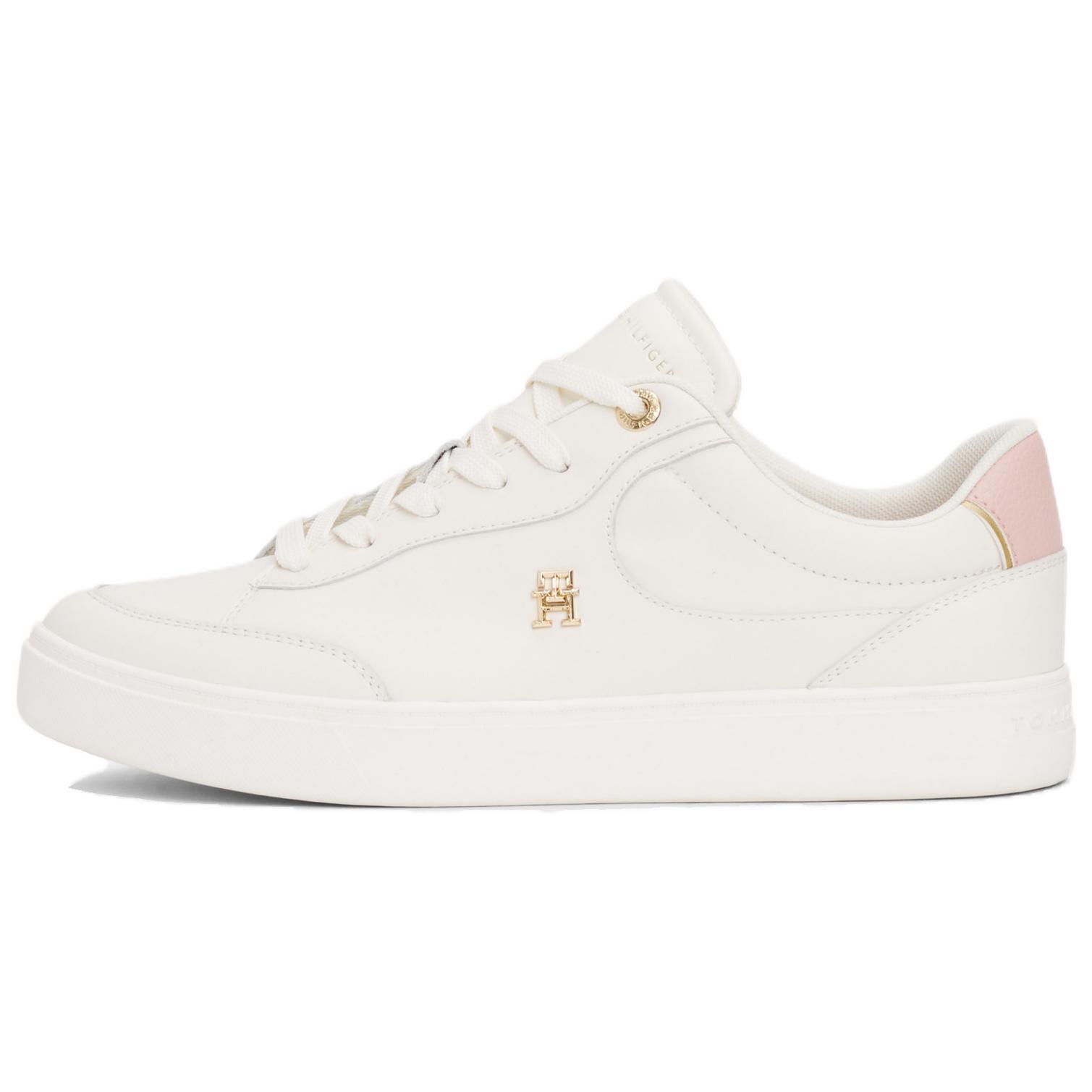 Tommy Hilfiger TH Monogram Leather Low top Tennis Shoes Women’s White