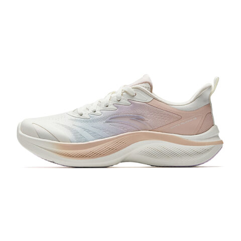 Anta Slip Resistant, Breathable, Lightweight, Height Increasing Low top Casual Running Shoes Women’s White Blue Pink