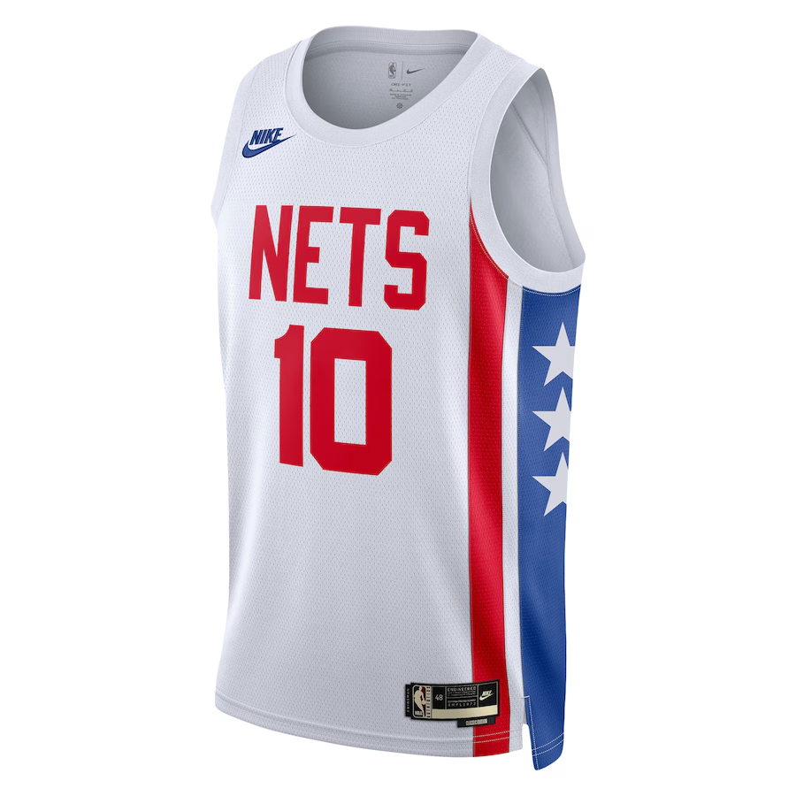 Nike Brooklyn NetsDri Fit Ben Simmons Basketball Jersey Men’s White