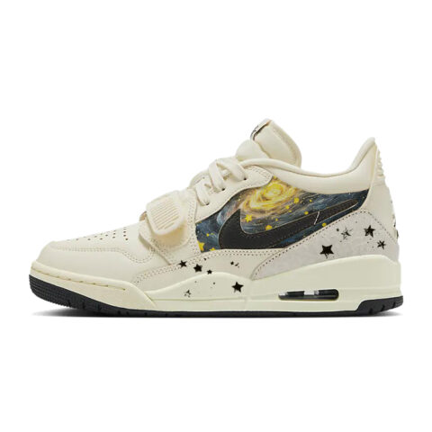 Jordan Legacy 312 Interstellar Galaxy Slip Resistant Abrasion Resistant Low top Vintage Basketball Shoes Women’s White