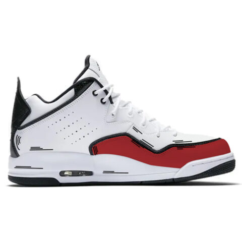 Jordan Courtside 23 Cushioning Slip Resistant Abrasion Resistant Mid top Vintage Basketball Shoes Men’s White