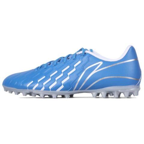 Li Ning MG Multi Ground Artificial Turf Abrasion Resistant Soccer Shoes Men’s Blue White