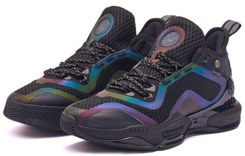 361° AG 2 Aaron Gordon AG2 Anti-Slip Wear-Resistant Mid-Top Basketball Shoes Obsidian Black