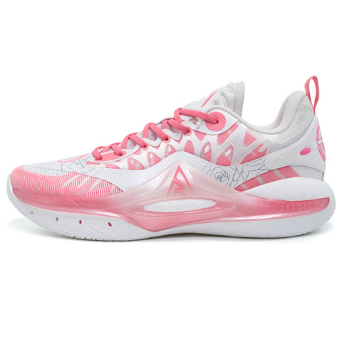 RIGORER Reaves 2 Basketball Shoes Men’s Low Top Zun Ze White/Red Plum Pink