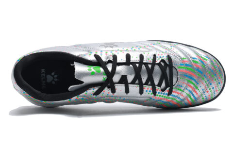 KELME Youth Training Collection Cushioning Slip Resistant Soccer Shoes Unisex Silver