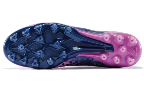 KELME Master 2.0 MG Multi Ground Cushioning Abrasion Resistant Rebound Soccer Shoes Unisex Dark Blue Neon Pink