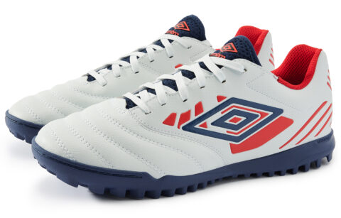 Umbro TF Turf Artificial Turf Abrasion Resistant Soccer Shoes Men’s White Blue Red