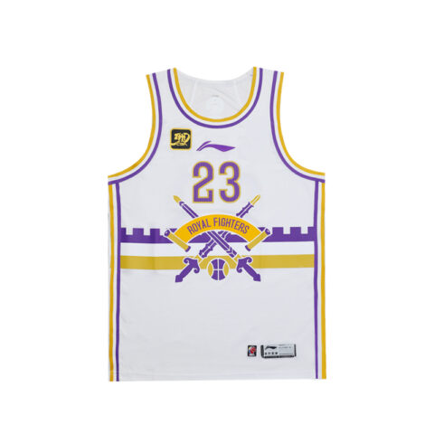 Li Ning CBA Collection Basketball Jerseys Men's Standard White Moderate Straight Fit