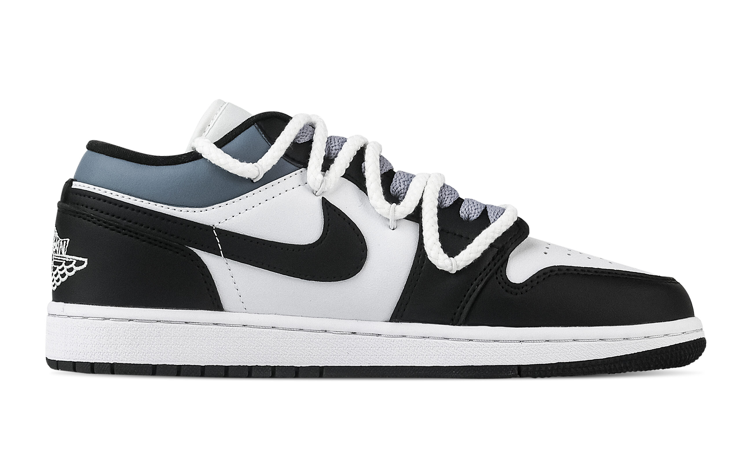 Jordan Air Jordan 1 Orchid Pattern, Heart Box Low top Vintage Basketball Shoes Unisex Black Blue