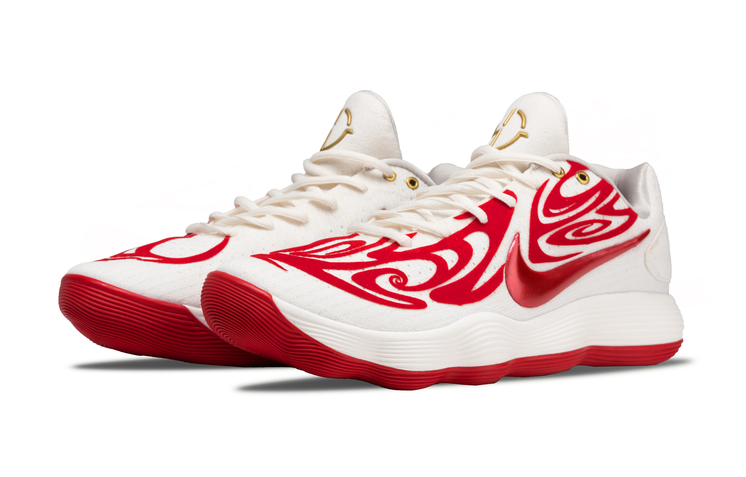 Nike Hyperdunk 2017 Flock Slip Resistant Abrasion Resistant Low top Basketball Shoes Men’s White Red