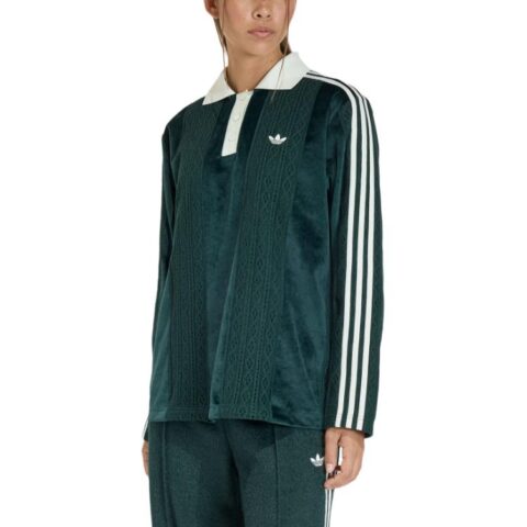 Adidas Originals Winterised Three Stripe Soccer Polo Top
