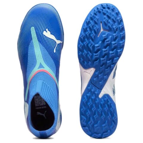 PUMA FUTURE 7 MATCH MG Multi Ground Artificial Turf Abrasion Resistant Breathable Soccer Shoes Men’s Blue White