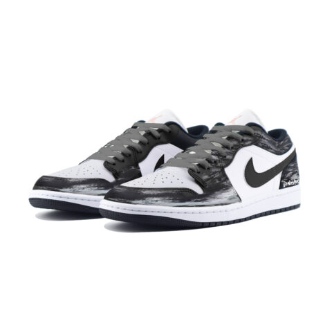 Jordan Air Jordan 1 Low Abrasion Resistant Low top Vintage Basketball Shoes Unisex Black White