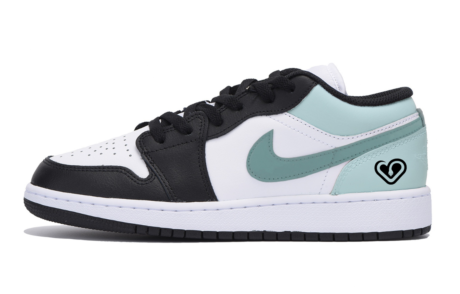 Jordan Air Jordan 1 Puppy Fragment, Year Of The Snake Abrasion Resistant Low top Vintage Basketball Shoes Men’s Black